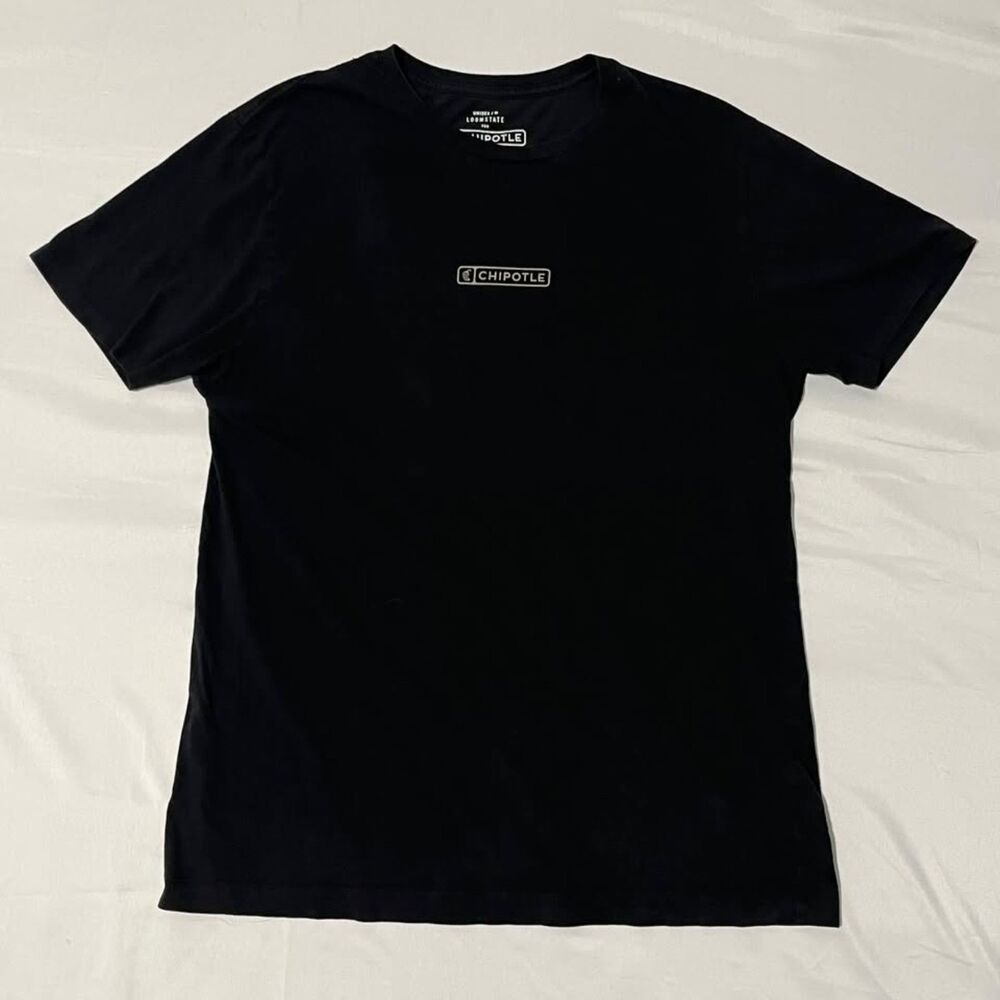 Chipotle Employee T Shirt For Real Ingredient Text Message Black Size Unisex M
